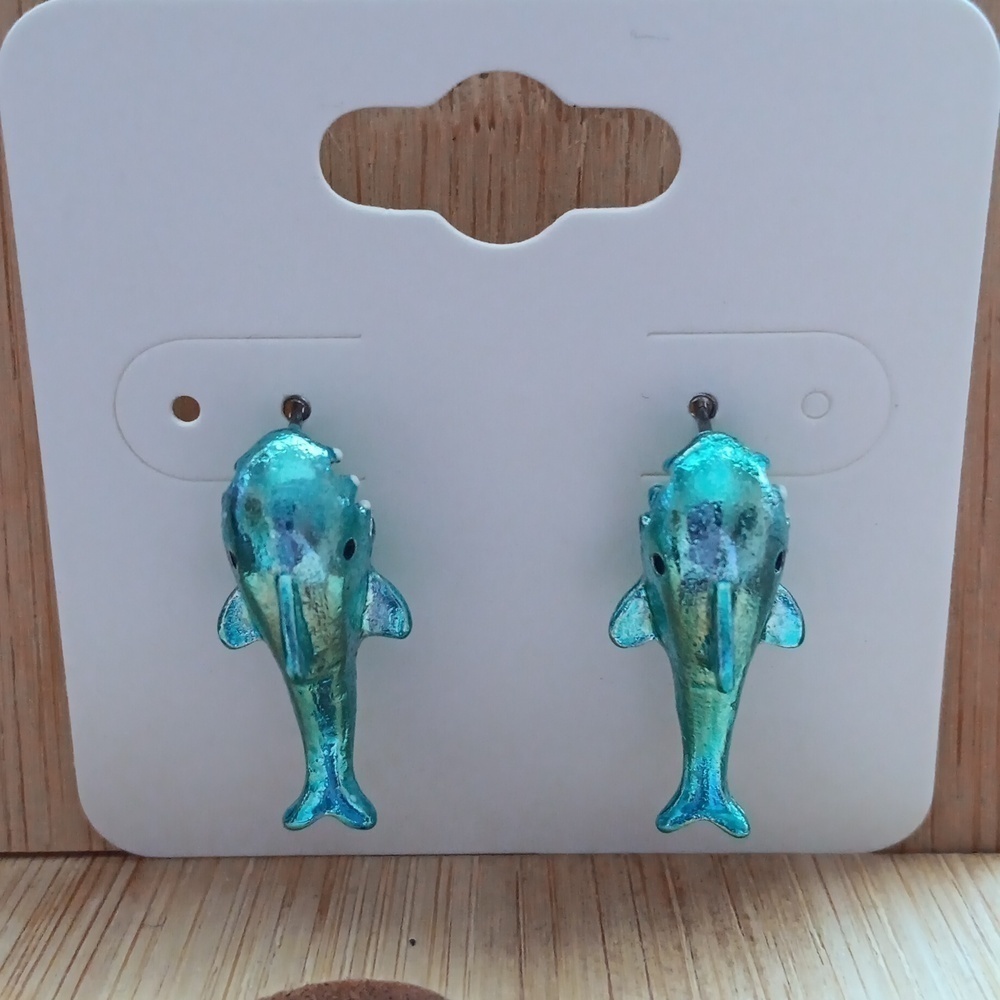Shark Costume Post Earrings